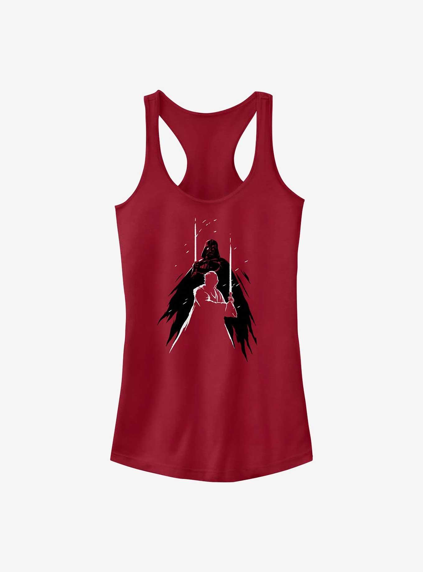 Star Wars Obi-Wan Kenobi Vader In The Shadows Girls Tank, SCARLET, hi-res