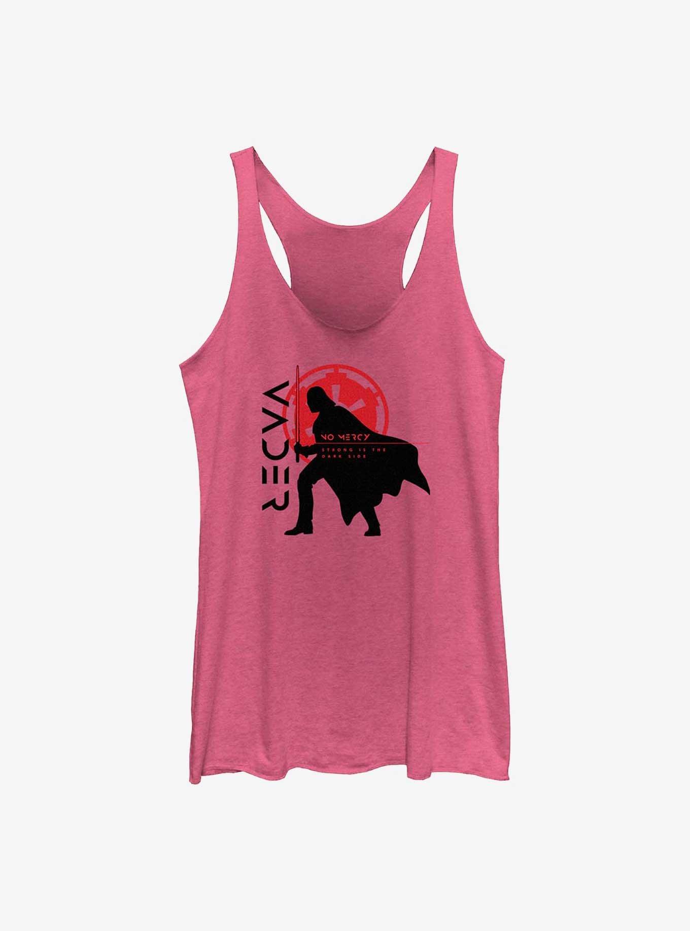 Star Wars Obi-Wan Kenobi Vader Silhouette Girls Tank, PINK HTR, hi-res