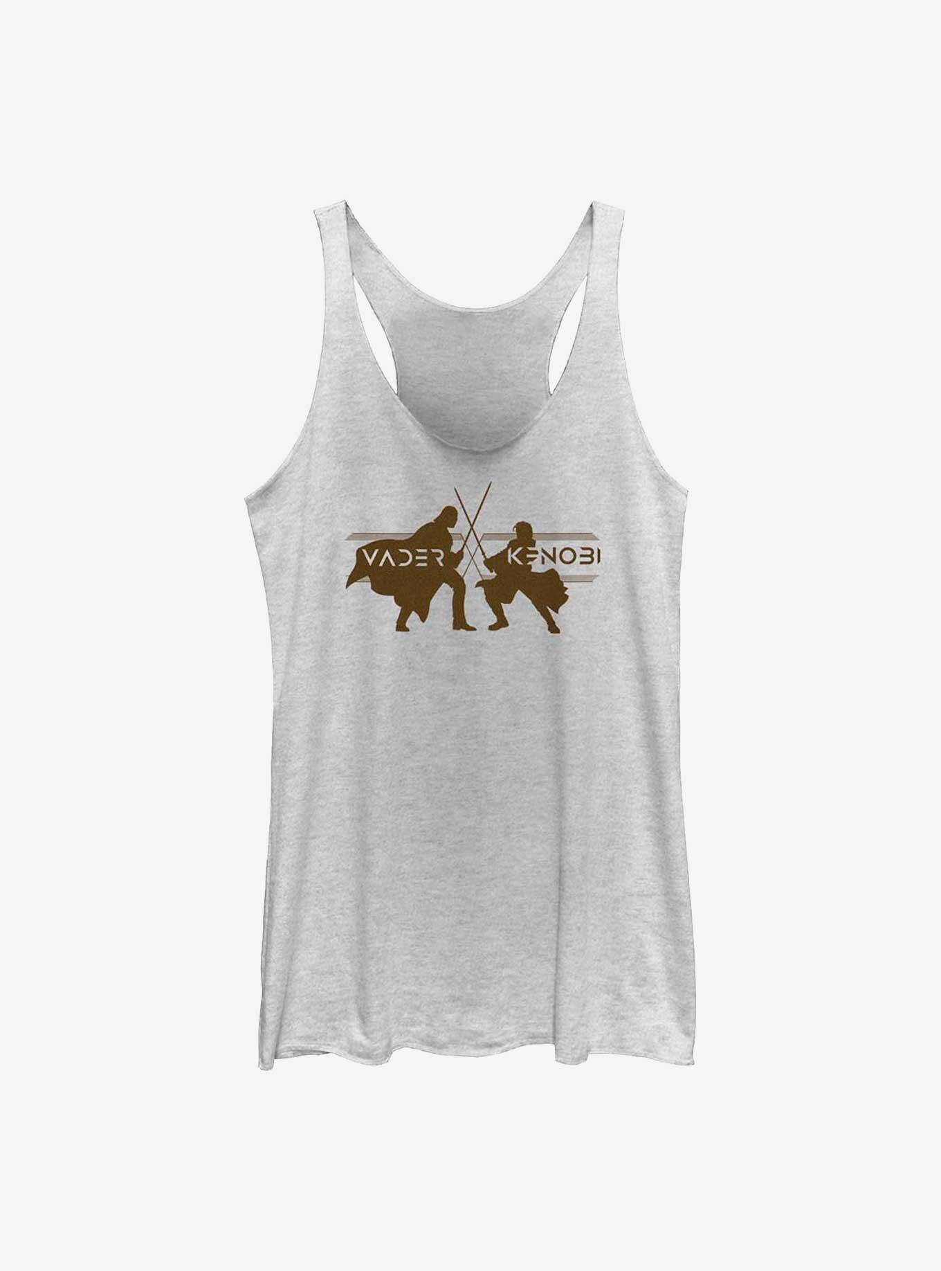 Star Wars Obi-Wan Kenobi Vader Vs Kenobi Girls Tank, WHITE HTR, hi-res