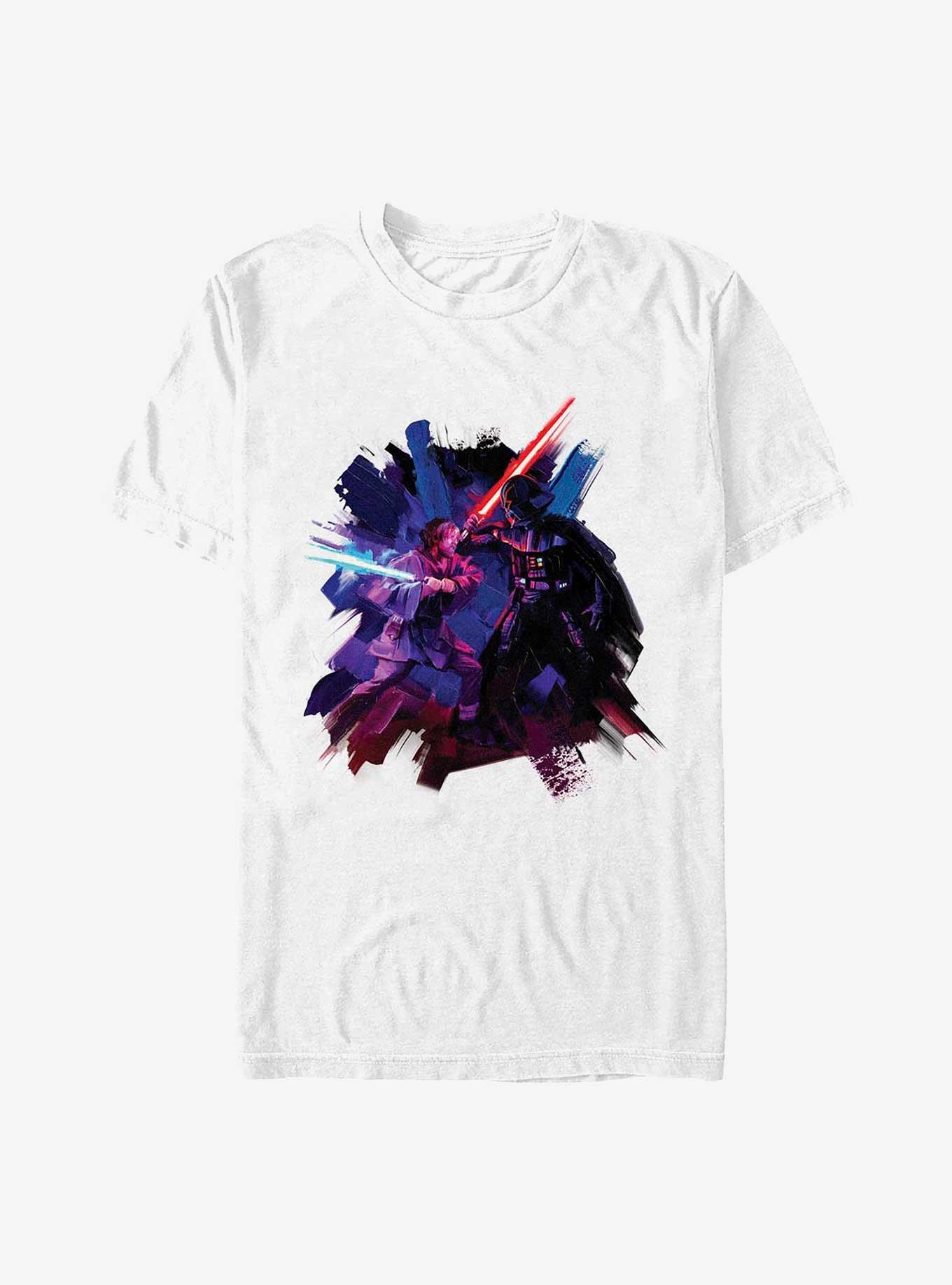 Star Wars Obi-Wan Kenobi Painted Duel T-Shirt, WHITE, hi-res