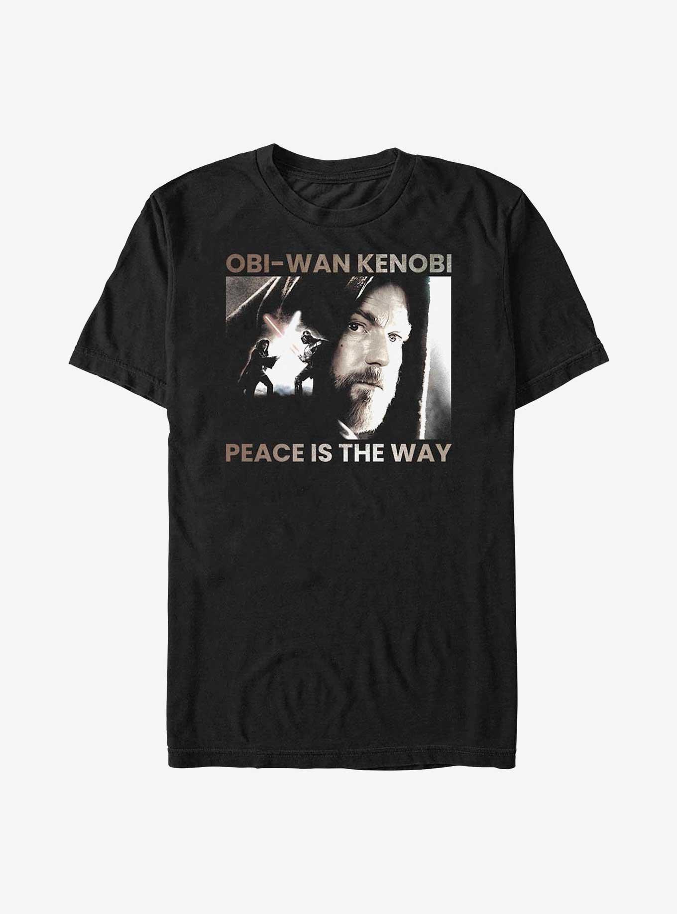Star Wars Obi-Wan Kenobi Peace Is The Way T-Shirt, BLACK, hi-res