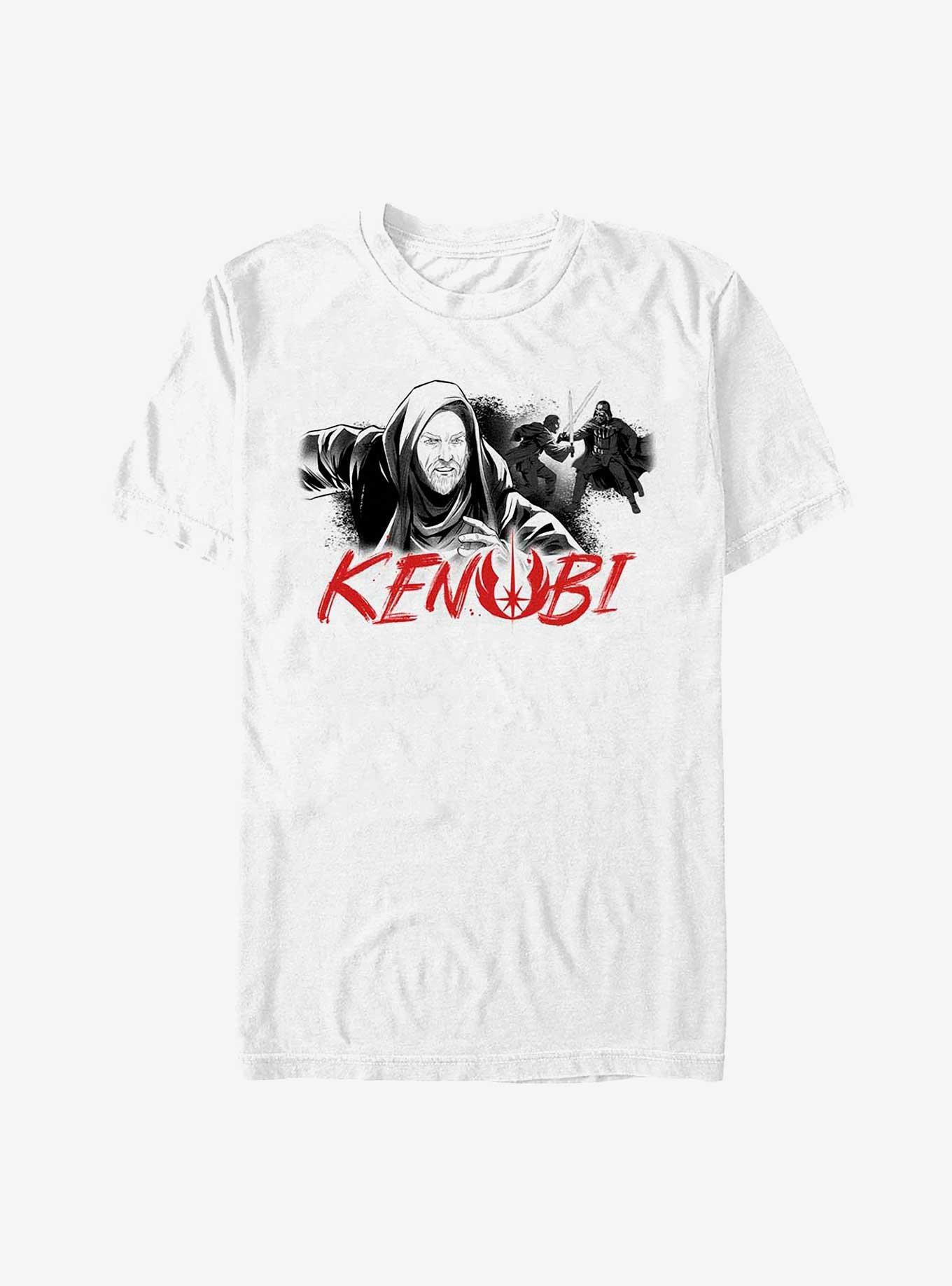 Star Wars Obi-Wan Kenobi Spray Paint T-Shirt, WHITE, hi-res