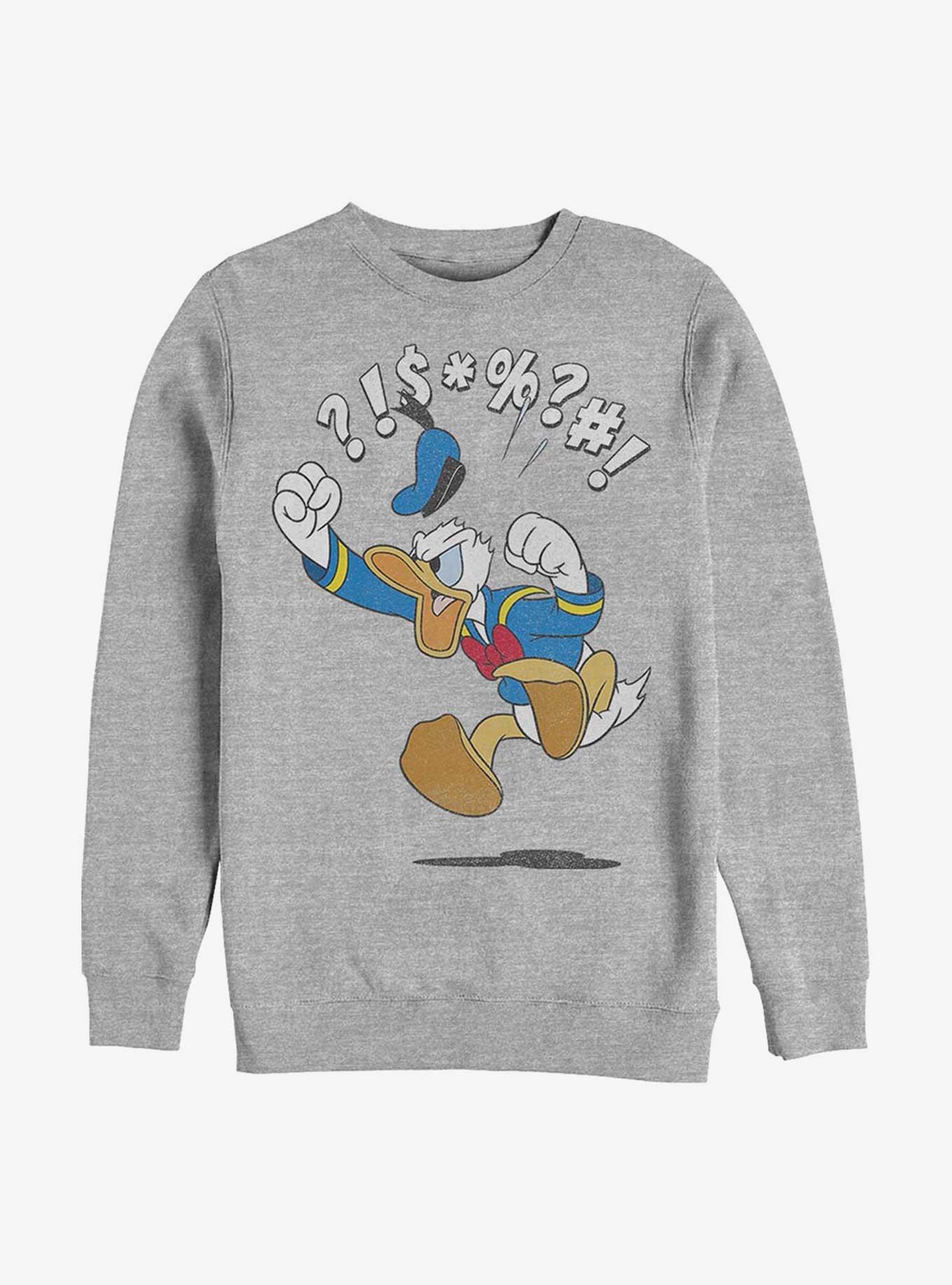 Disney Donald Duck Angry Duck Sweatshirt, ATH HTR, hi-res