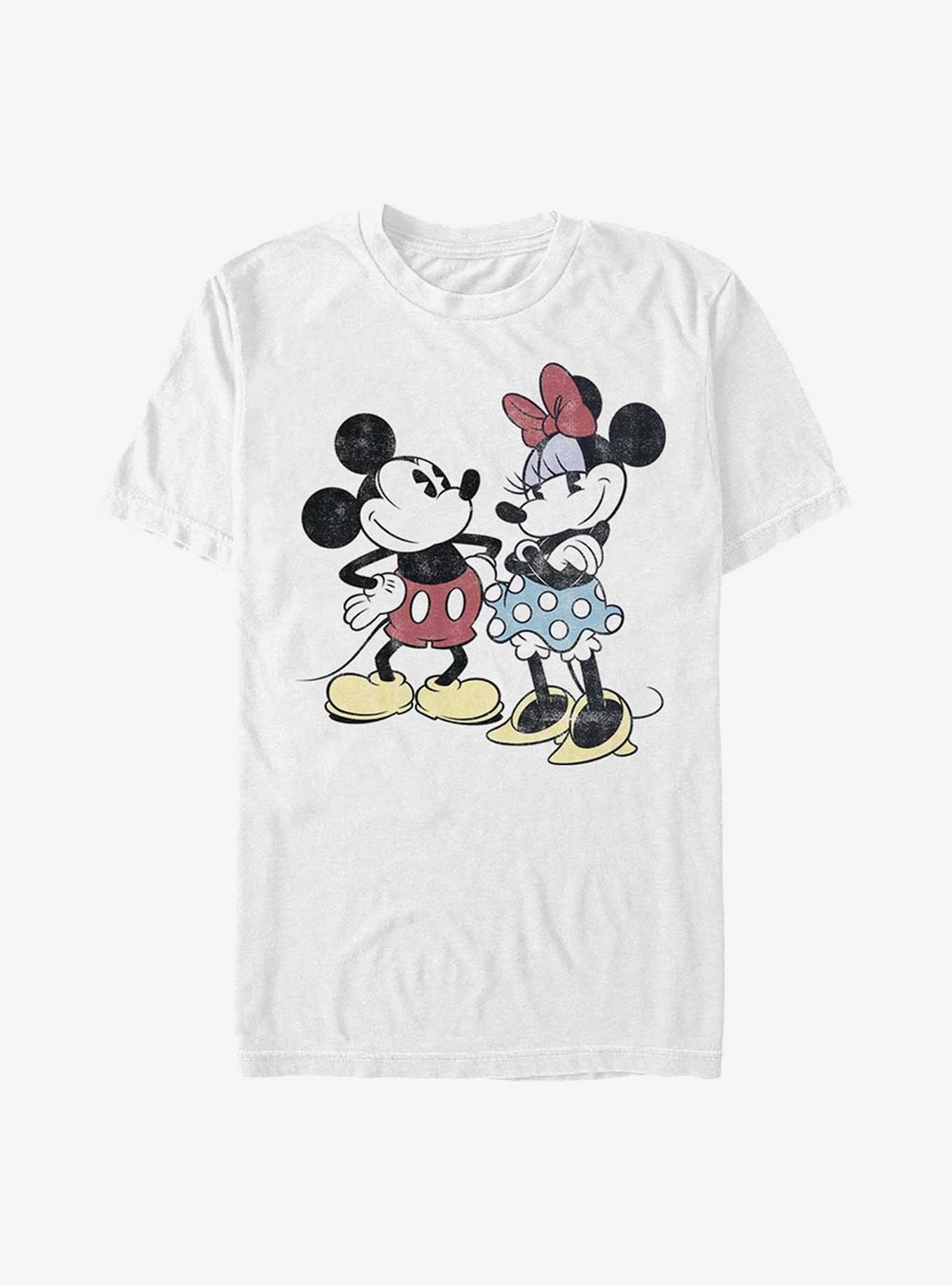 Disney Mickey Mouse & Minnie Mouse Retro T-Shirt, WHITE, hi-res