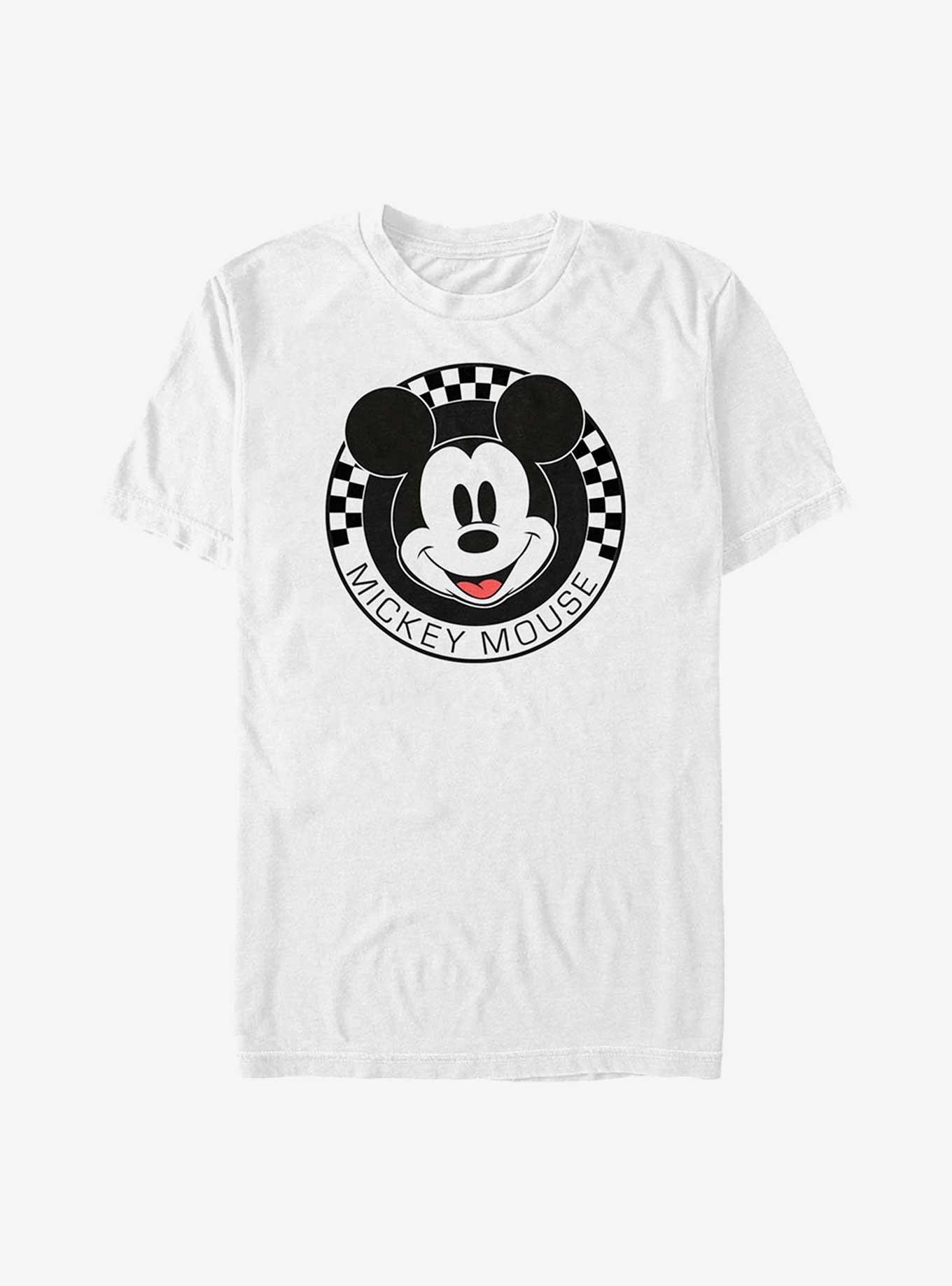 Disney Mickey Mouse Checkered T-Shirt, WHITE, hi-res