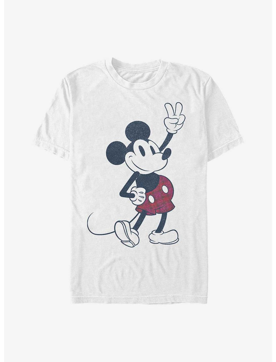Disney Mickey Mouse Plaid Mickey T-Shirt, WHITE, hi-res