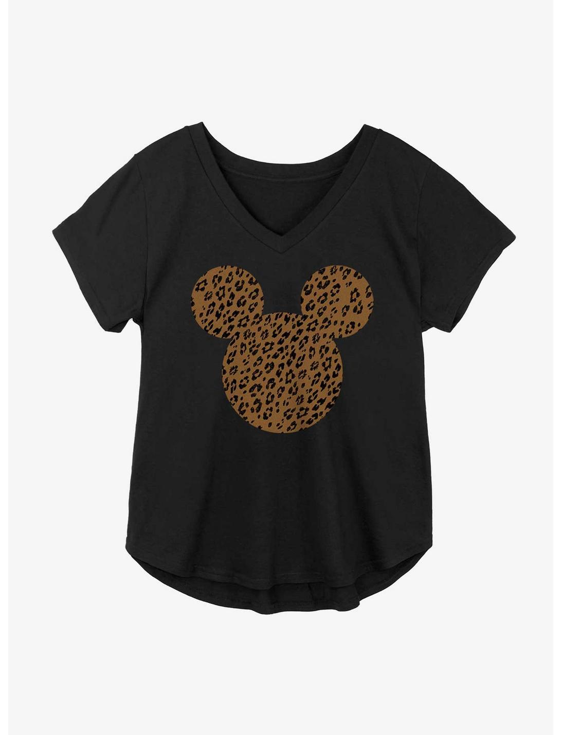 Disney Mickey Mouse Cheetah Mouse Womens T-Shirt Plus Size, BLACK, hi-res