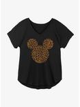Disney Mickey Mouse Cheetah Mouse Womens T-Shirt Plus Size, BLACK, hi-res