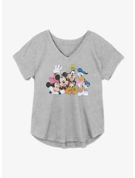 Disney Mickey Mouse Vintage Group Womens T-Shirt Plus Size, , hi-res