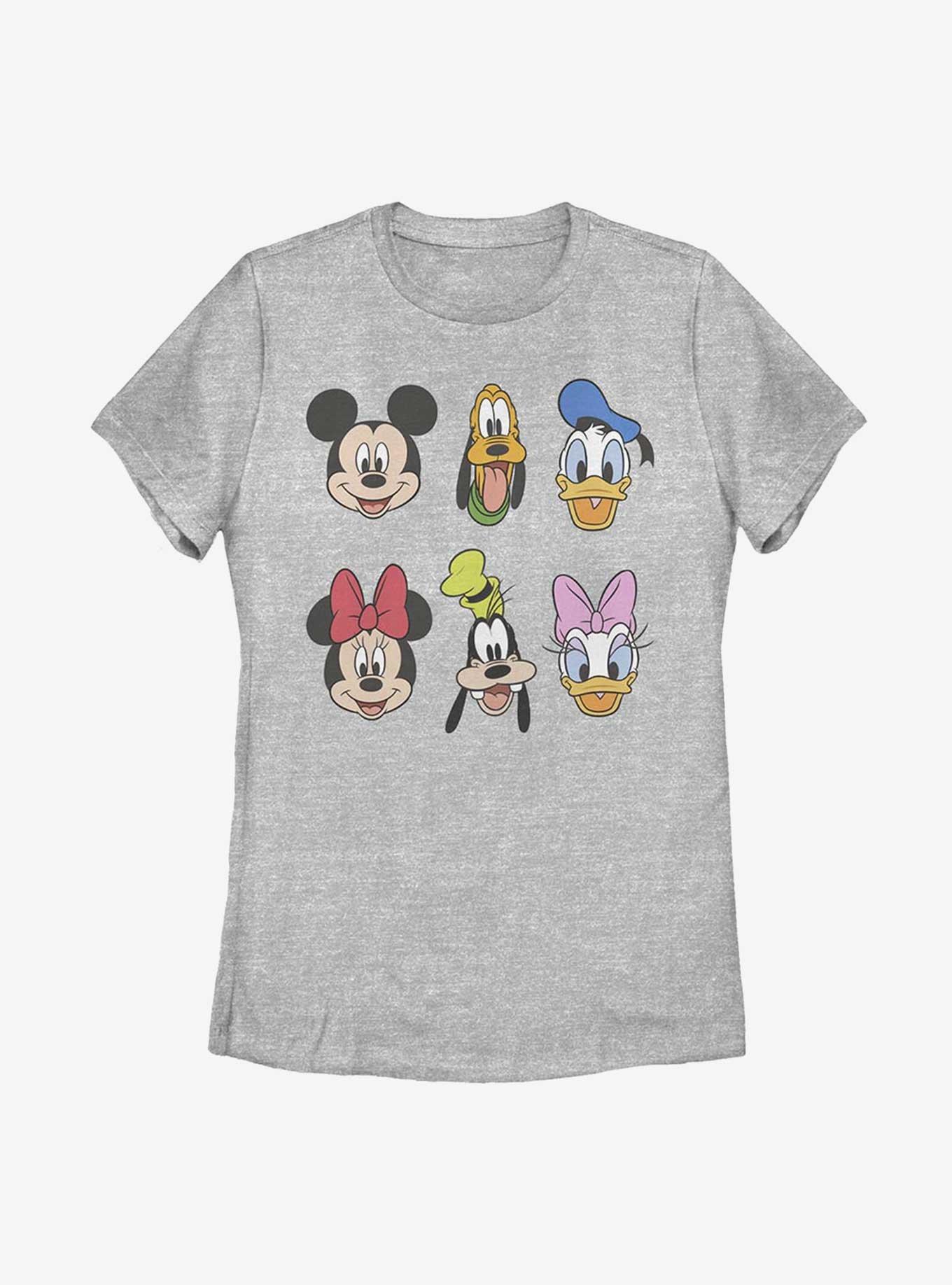 Disney Mickey Mouse Group Stack Womens T-Shirt, ATH HTR, hi-res