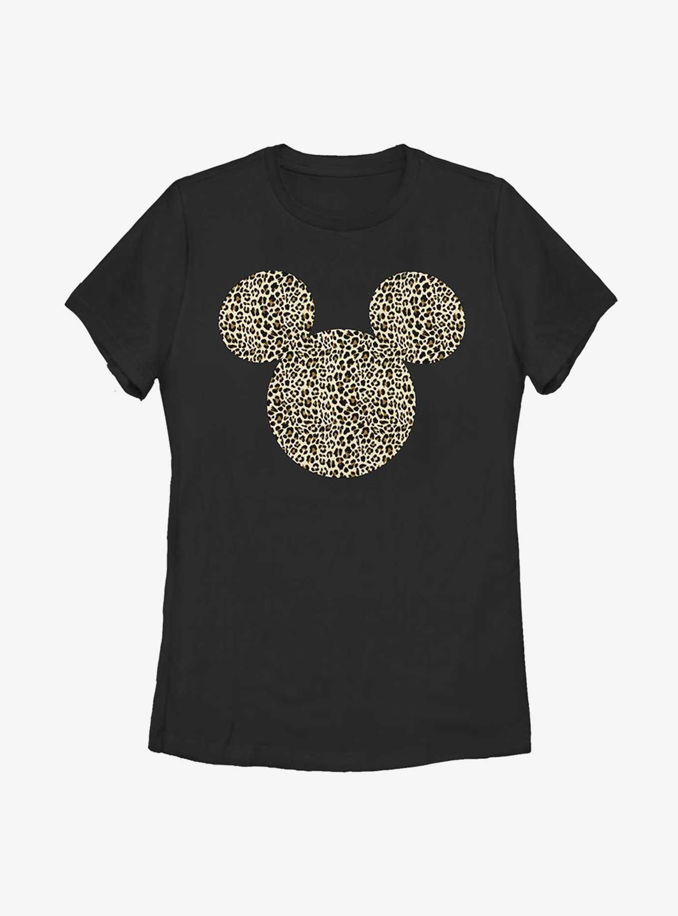 Disney Mickey Mouse Animal Ears Womens T-Shirt, BLACK, hi-res