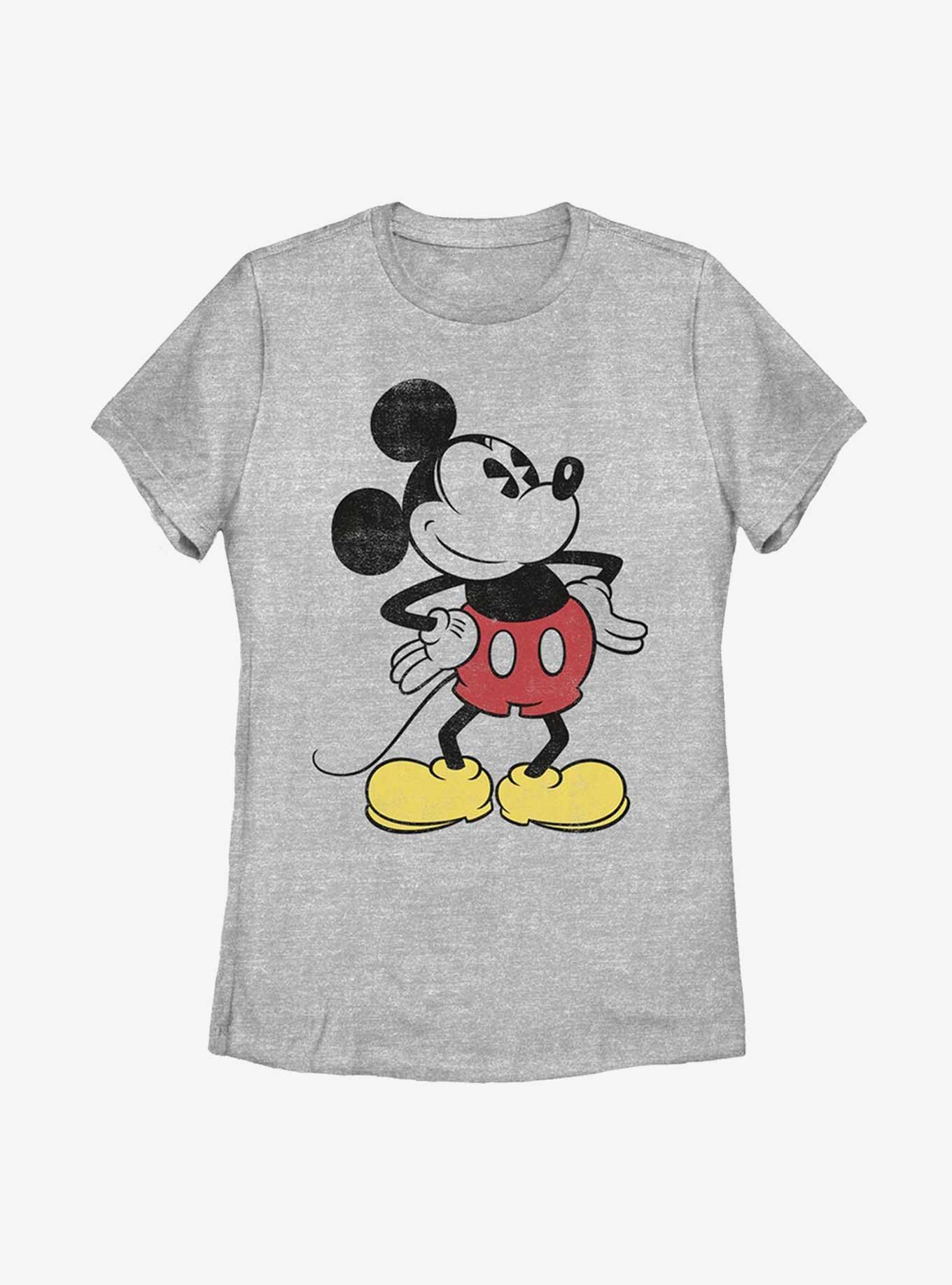 Disney Mickey Mouse Classic Vintage Womens T-Shirt, ATH HTR, hi-res