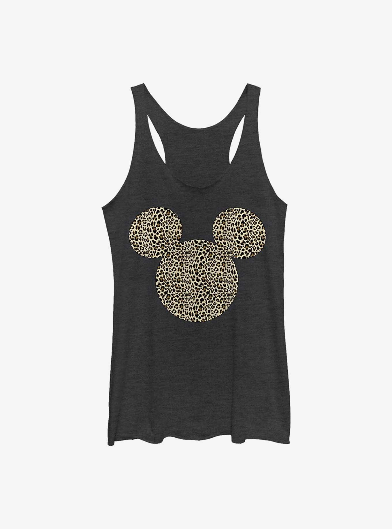 Disney Mickey Mouse Animal Ears Womens Tank Top, BLK HTR, hi-res