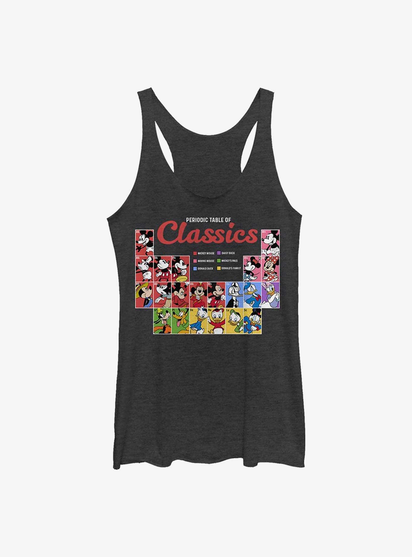 Disney Mickey Mouse Classic Periodic Table Womens Tank Top, BLK HTR, hi-res