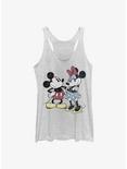 Disney Mickey Mouse & Minnie Mouse Retro Womens Tank Top, WHITE HTR, hi-res