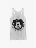 Disney Mickey Mouse Checkered Womens Tank Top, WHITE HTR, hi-res