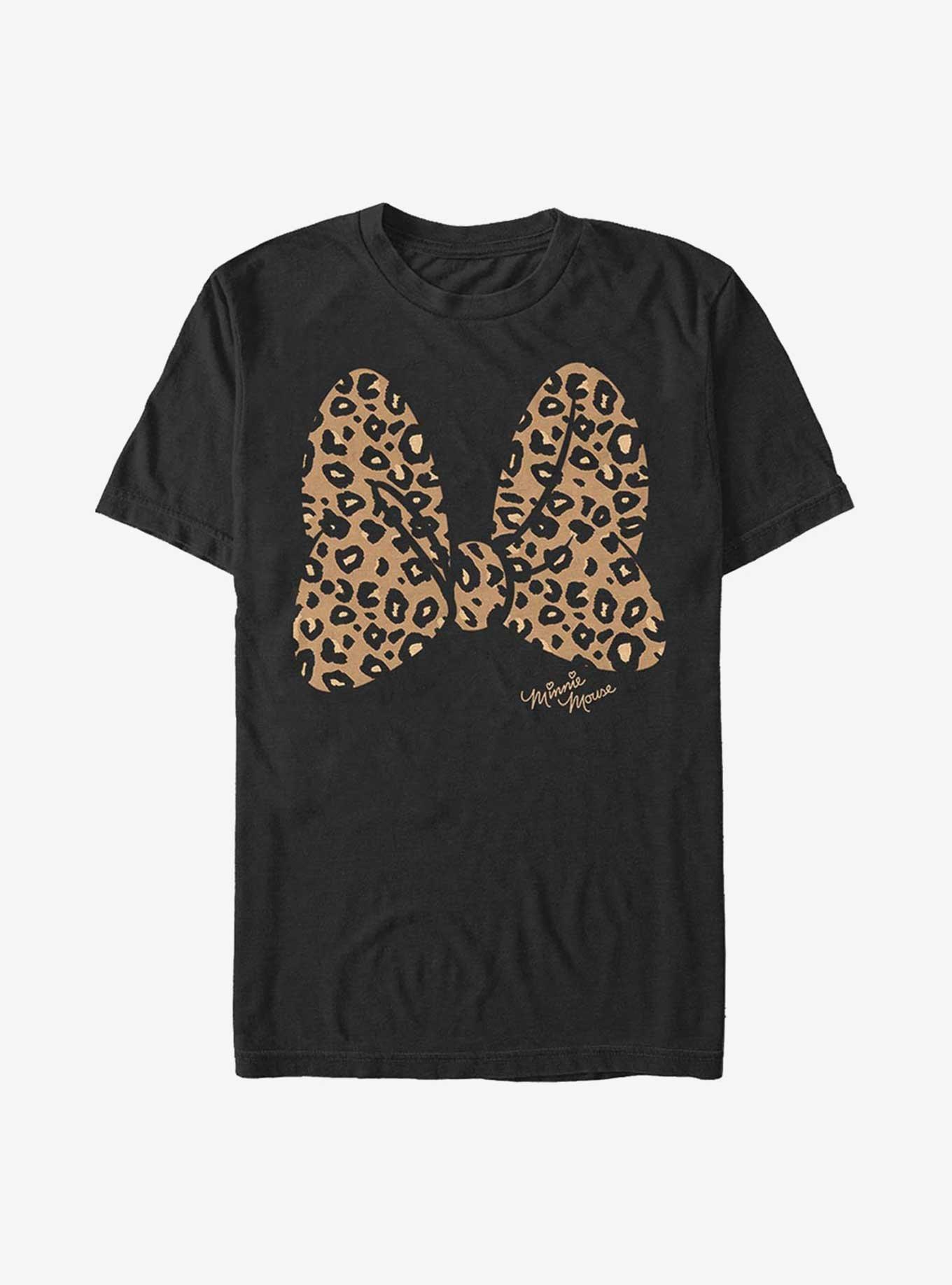 Disney Minnie Mouse Animal Print Bow T-Shirt, , hi-res