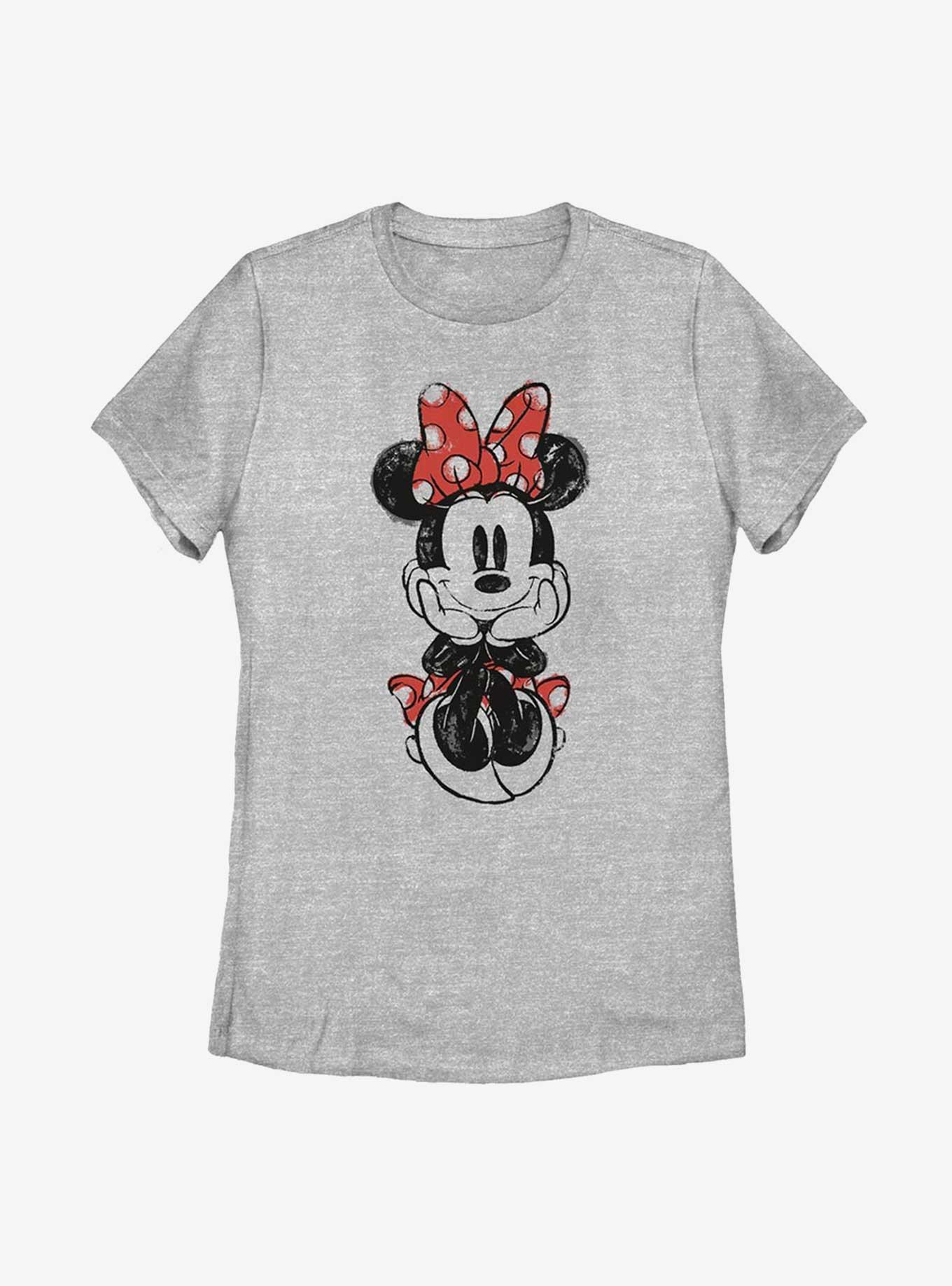 Disney Minnie Mouse Sitting Sketch Womens T-Shirt, , hi-res