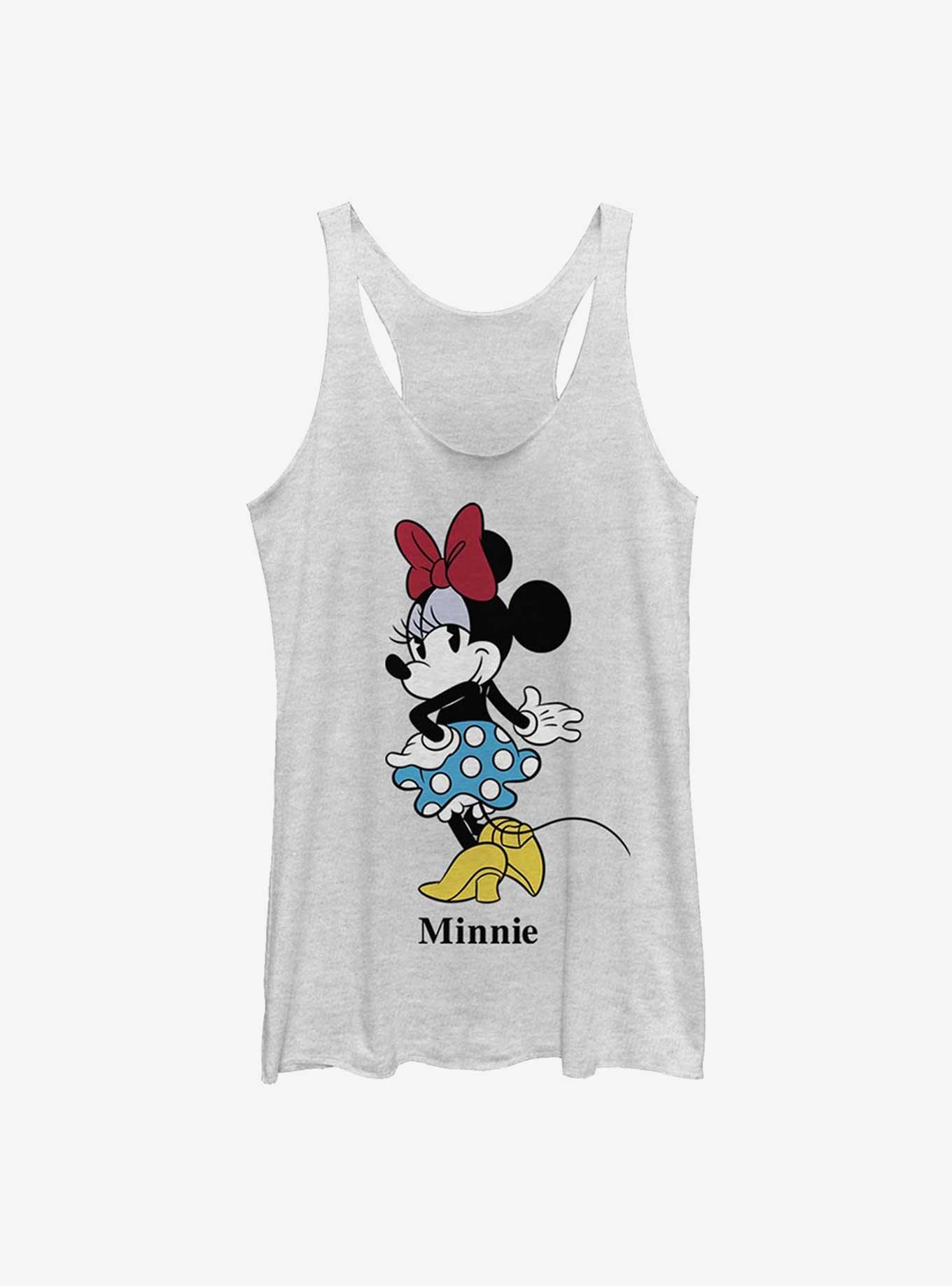 Disney Minnie Mouse Skirt Classic Womens Tank Top, WHITE HTR, hi-res