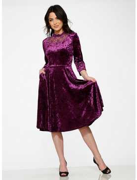 Purple Velvet Dress, , hi-res