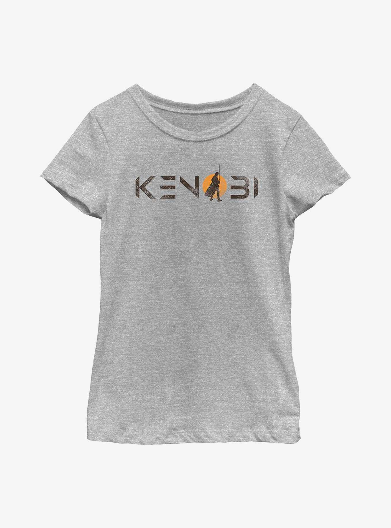Star Wars Obi-Wan Kenobi Single Sun Logo Youth Girls T-Shirt, ATH HTR, hi-res