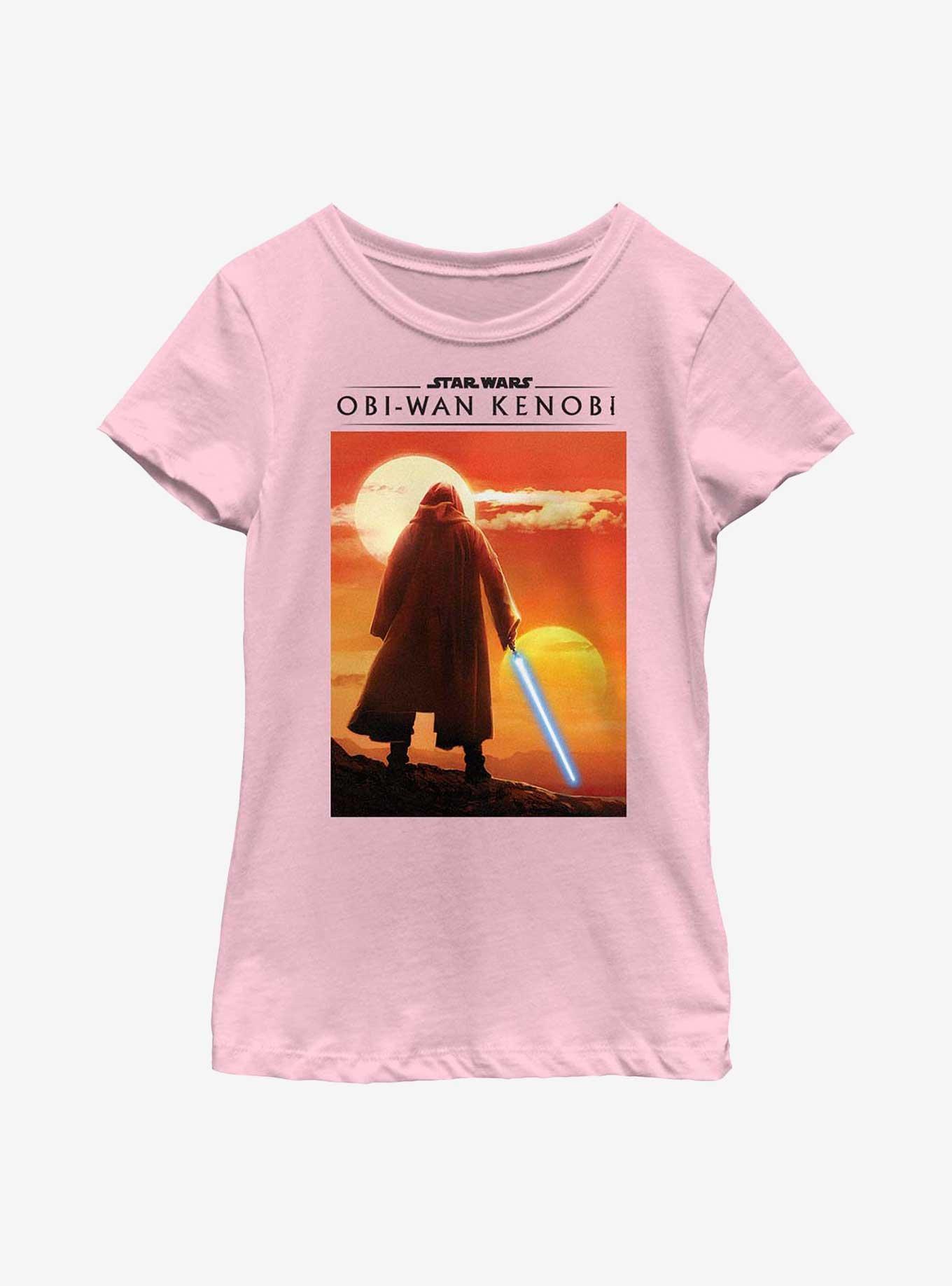 Star Wars Obi-Wan Kenobi Two Suns Youth Girls T-Shirt, PINK, hi-res
