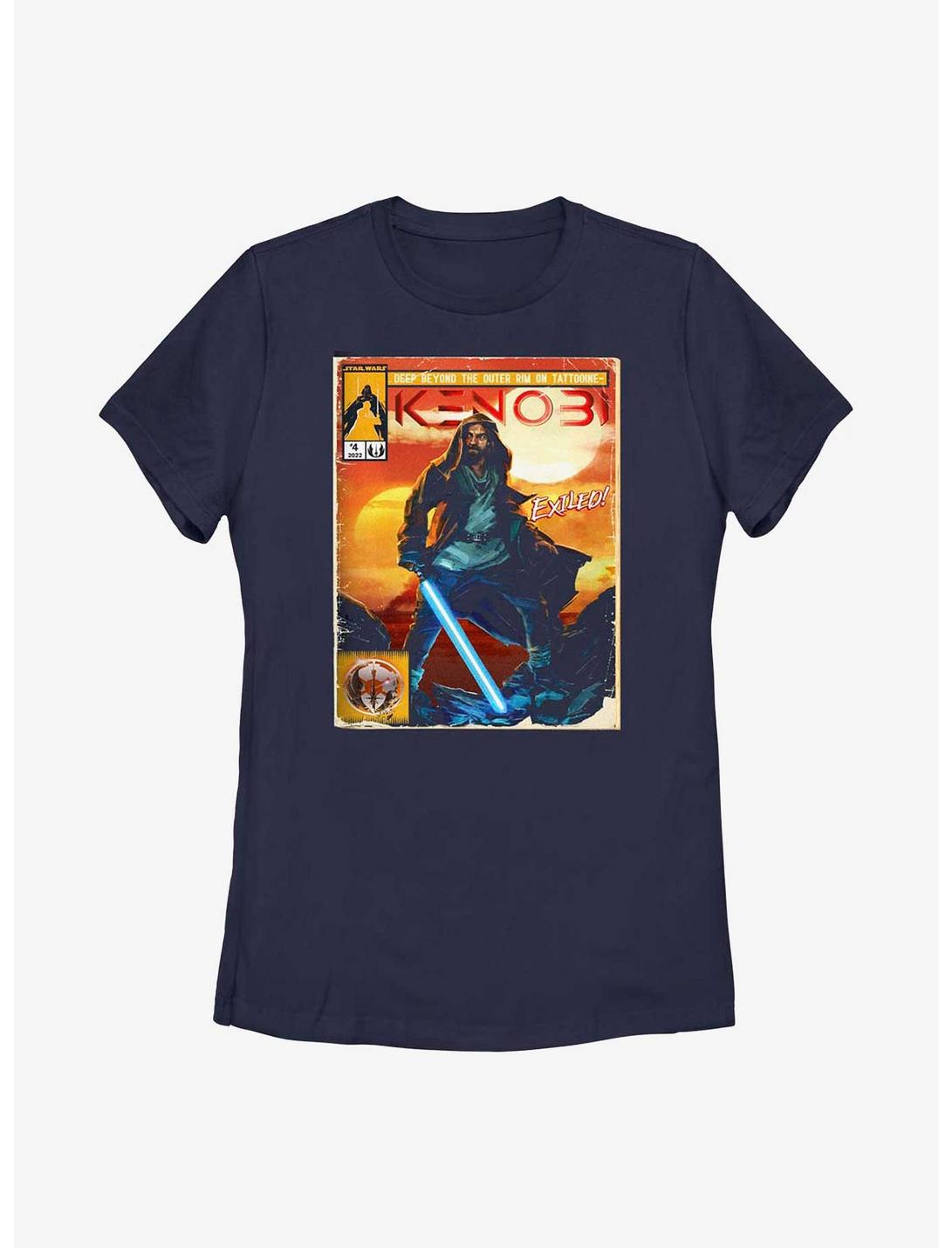 Star Wars Obi-Wan Kenobi Komically Womens T-Shirt, NAVY, hi-res