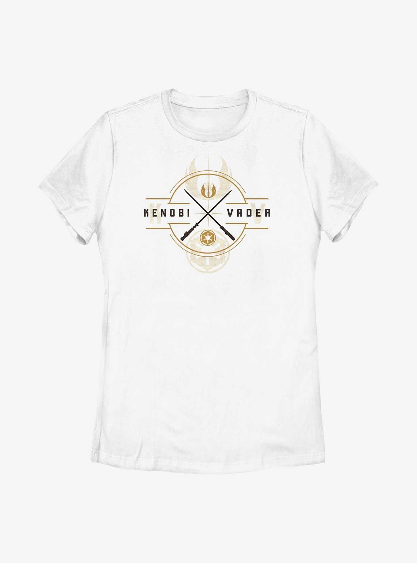 Star Wars Obi-Wan Kenobi Light Saber Crest Womens T-Shirt, WHITE, hi-res