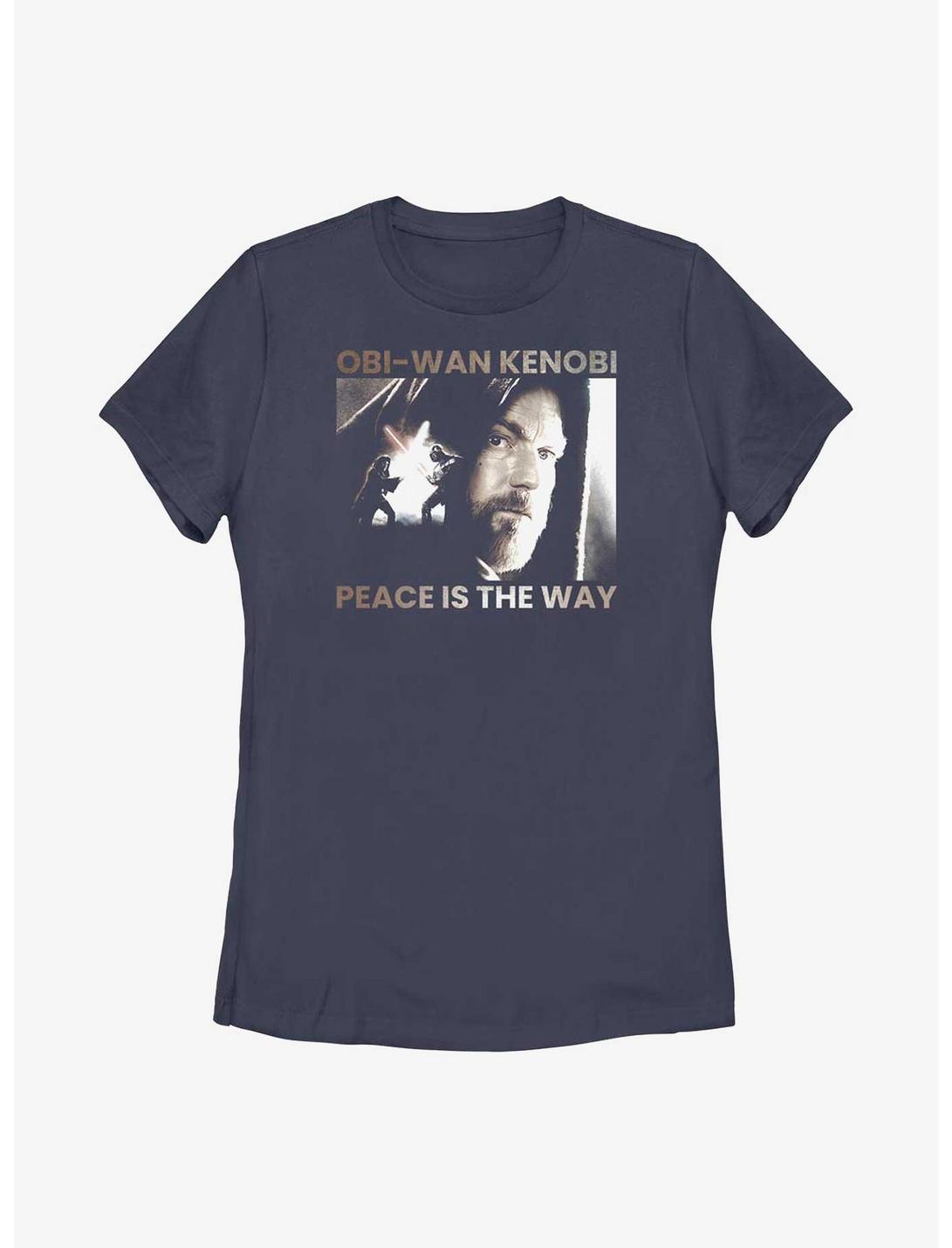 Star Wars Obi-Wan Kenobi Peace is the Way Womens T-Shirt, NAVY, hi-res