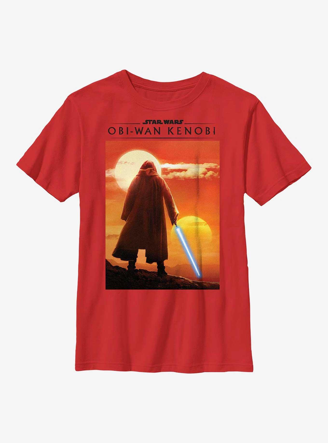 Star Wars Obi-Wan Kenobi Two Suns Youth T-Shirt, RED, hi-res