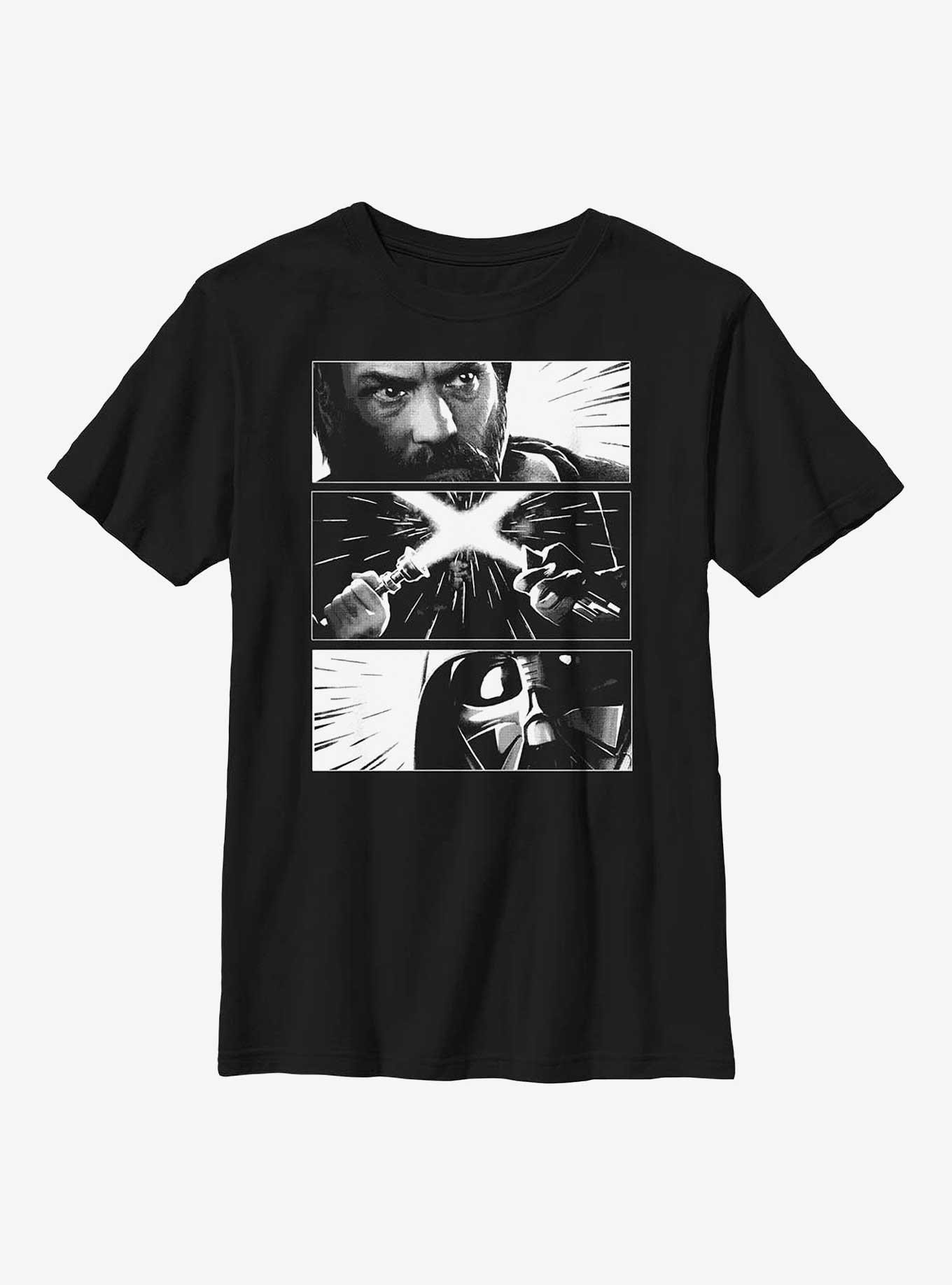 Star Wars Obi-Wan Kenobi Vader Panels Youth T-Shirt, , hi-res