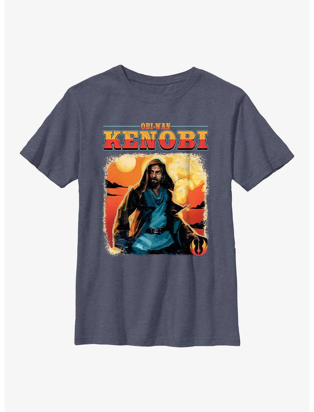 Star Wars Obi-Wan Kenobi Western Obi-Wan Youth T-Shirt, NAVY HTR, hi-res
