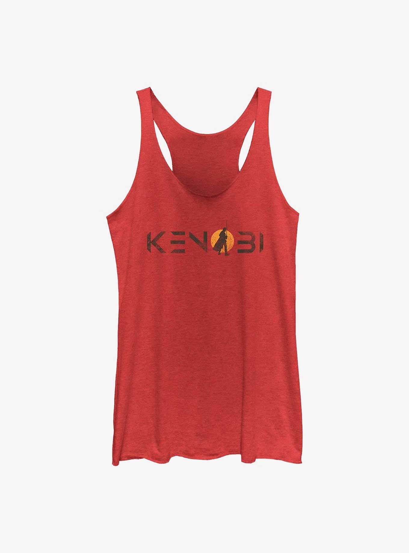 Star Wars Obi-Wan Kenobi Single Sun Logo Womens Tank Top, RED HTR, hi-res