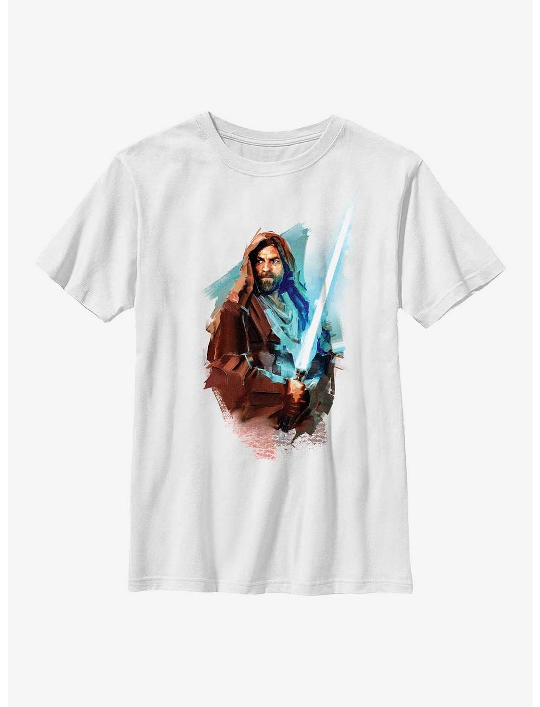 Star Wars Obi-Wan Kenobi Paint Youth T-Shirt, WHITE, hi-res
