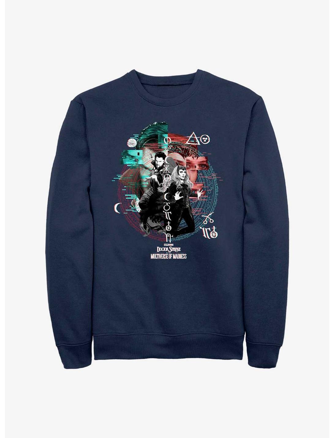 Marvel Doctor Strange In The Multiverse Of Madness Magic Glitch Sweatshirt, NAVY, hi-res