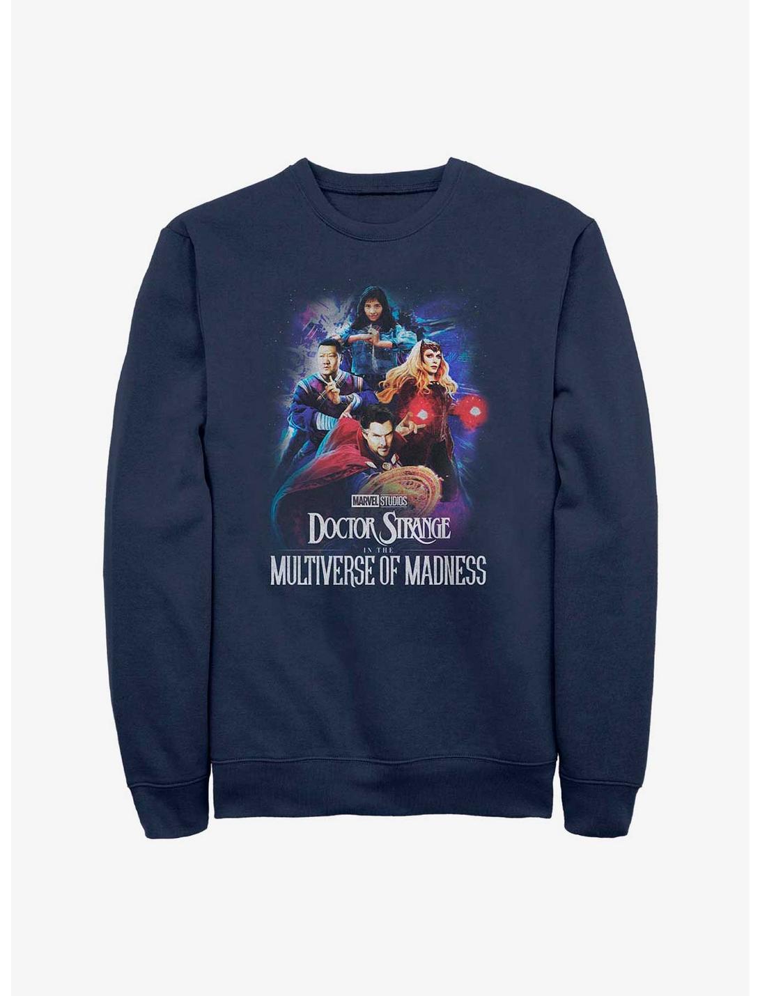 Marvel Doctor Strange In The Multiverse Of Madness Poster Group Sweatshirt, NAVY, hi-res