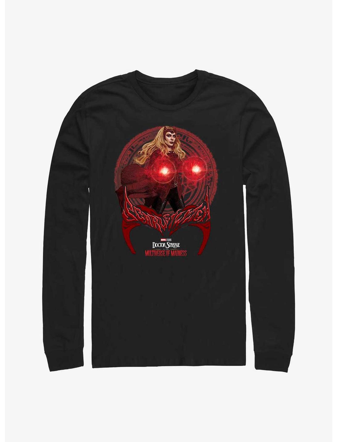 Marvel Doctor Strange In The Multiverse Of Madness Scarlet Witch Hero Long-Sleeve T-Shirt, BLACK, hi-res
