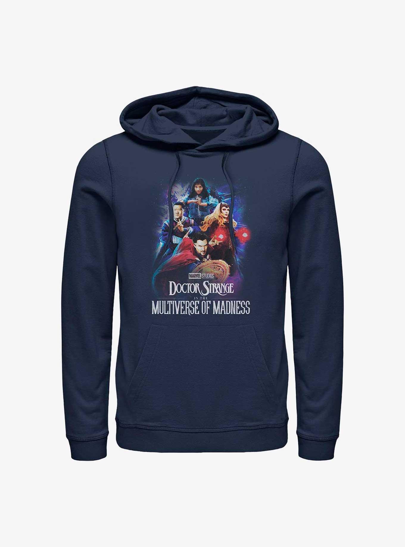 Marvel Doctor Strange In The Multiverse Of Madness Poster Group Hoodie, NAVY, hi-res