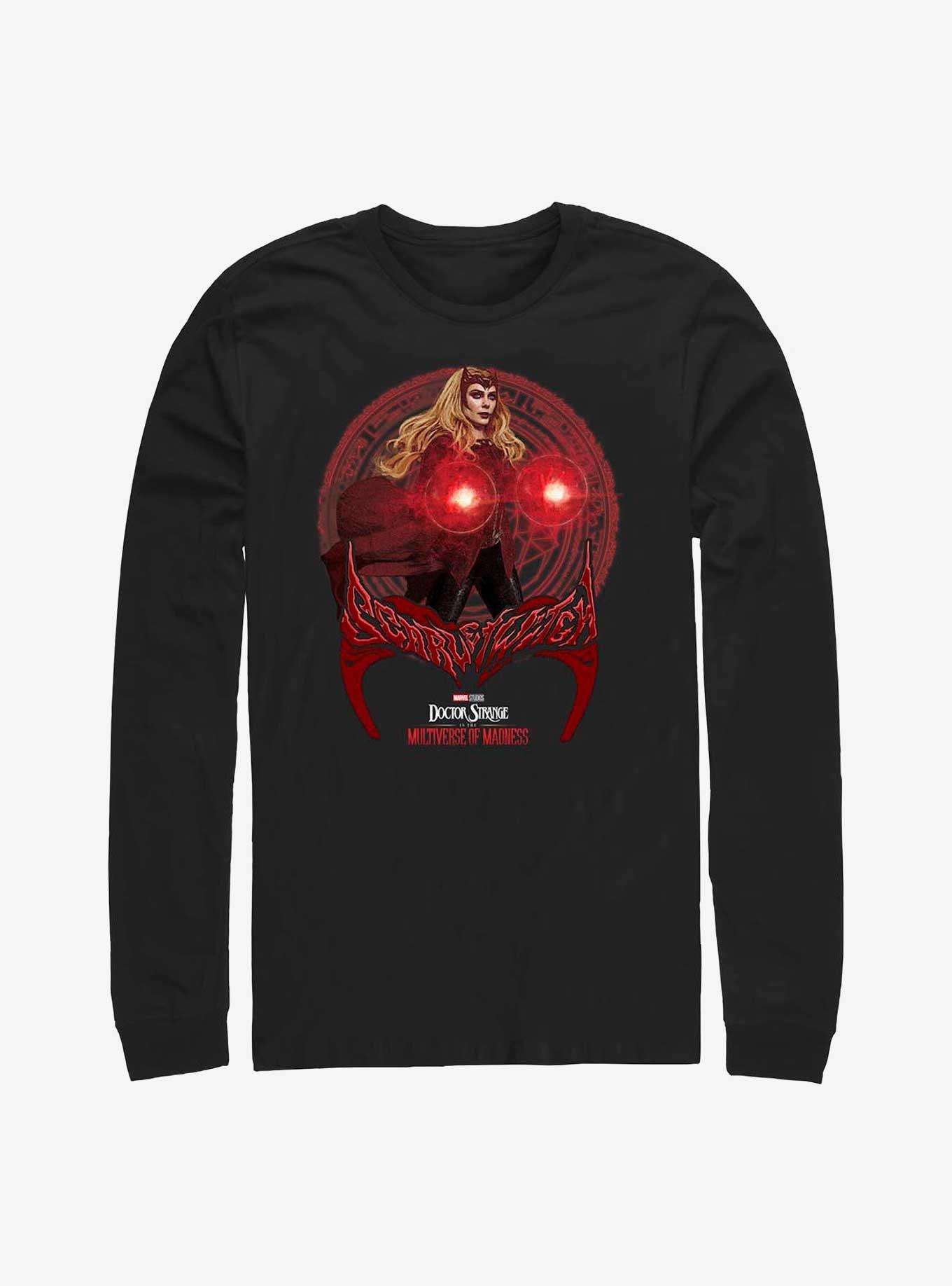 Marvel Doctor Strange In The Multiverse Of Madness Scarlet Witch Hero Long-Sleeve T-Shirt, BLACK, hi-res