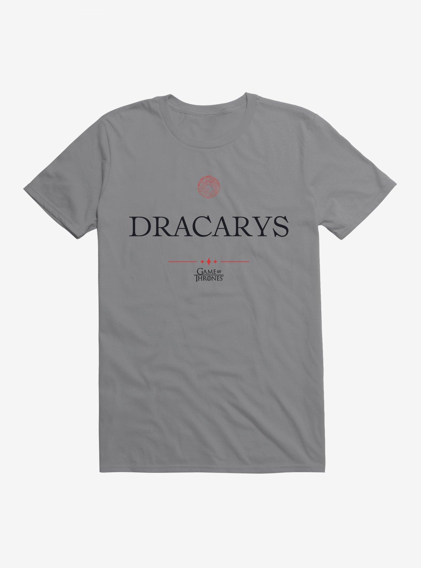 Game Of Thrones Quote Daenerys Dracarys T-Shirt, STORM GREY, hi-res