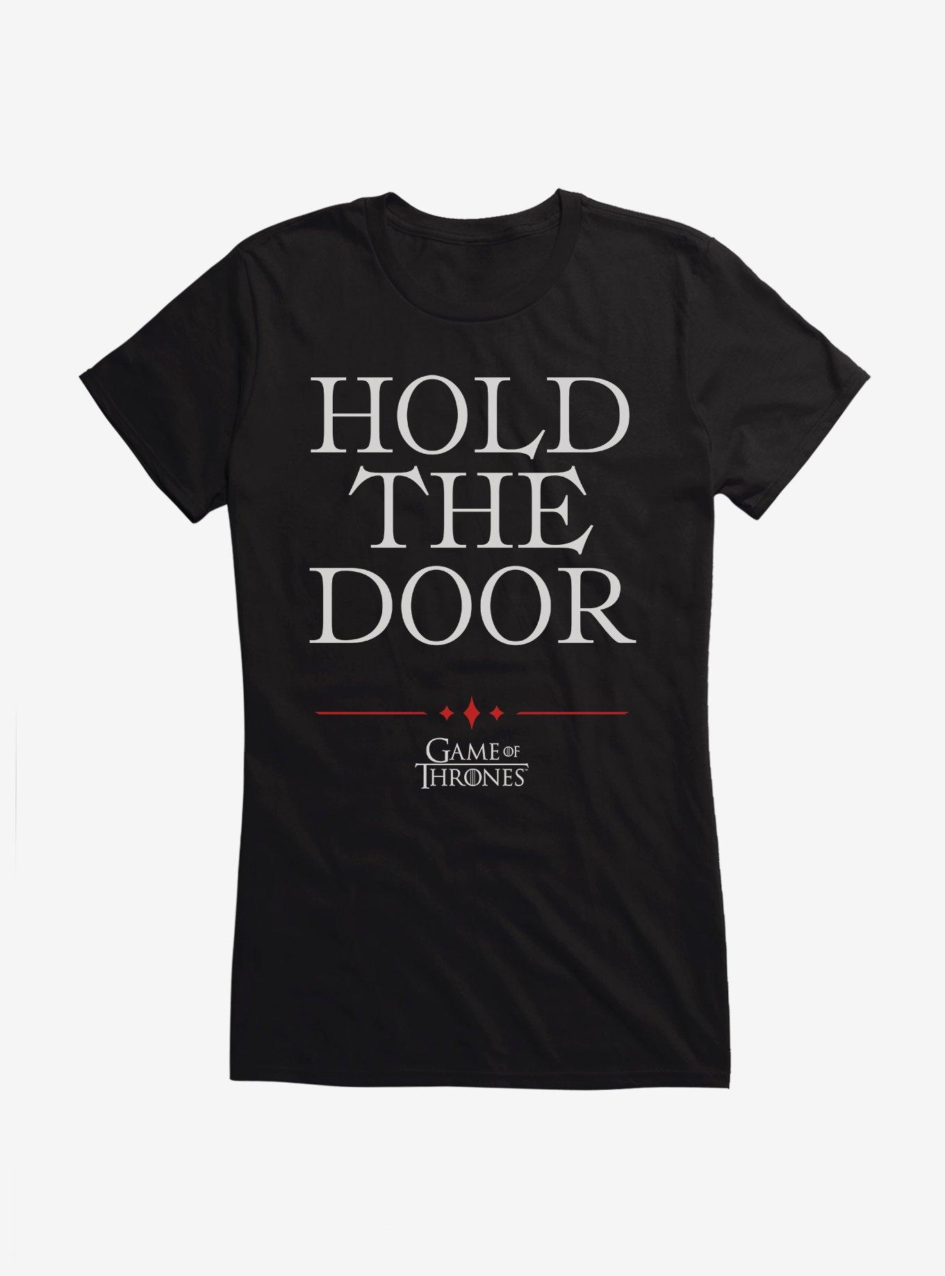 Game Of Thrones Quote Hodor Hold The Door Girls T-Shirt, , hi-res