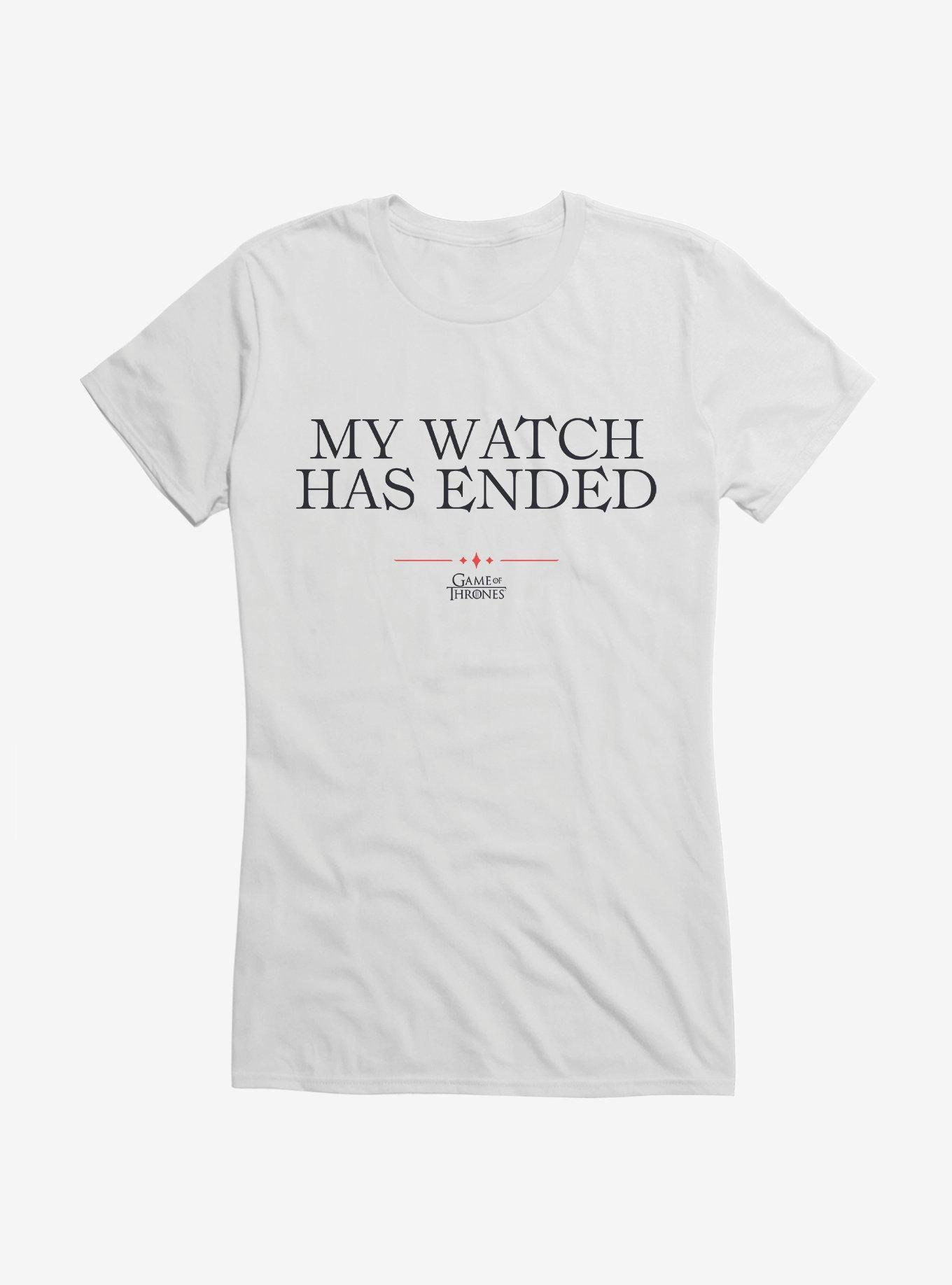 Game Of Thrones Quote My Watch Has Ended Girls T-Shirt, , hi-res