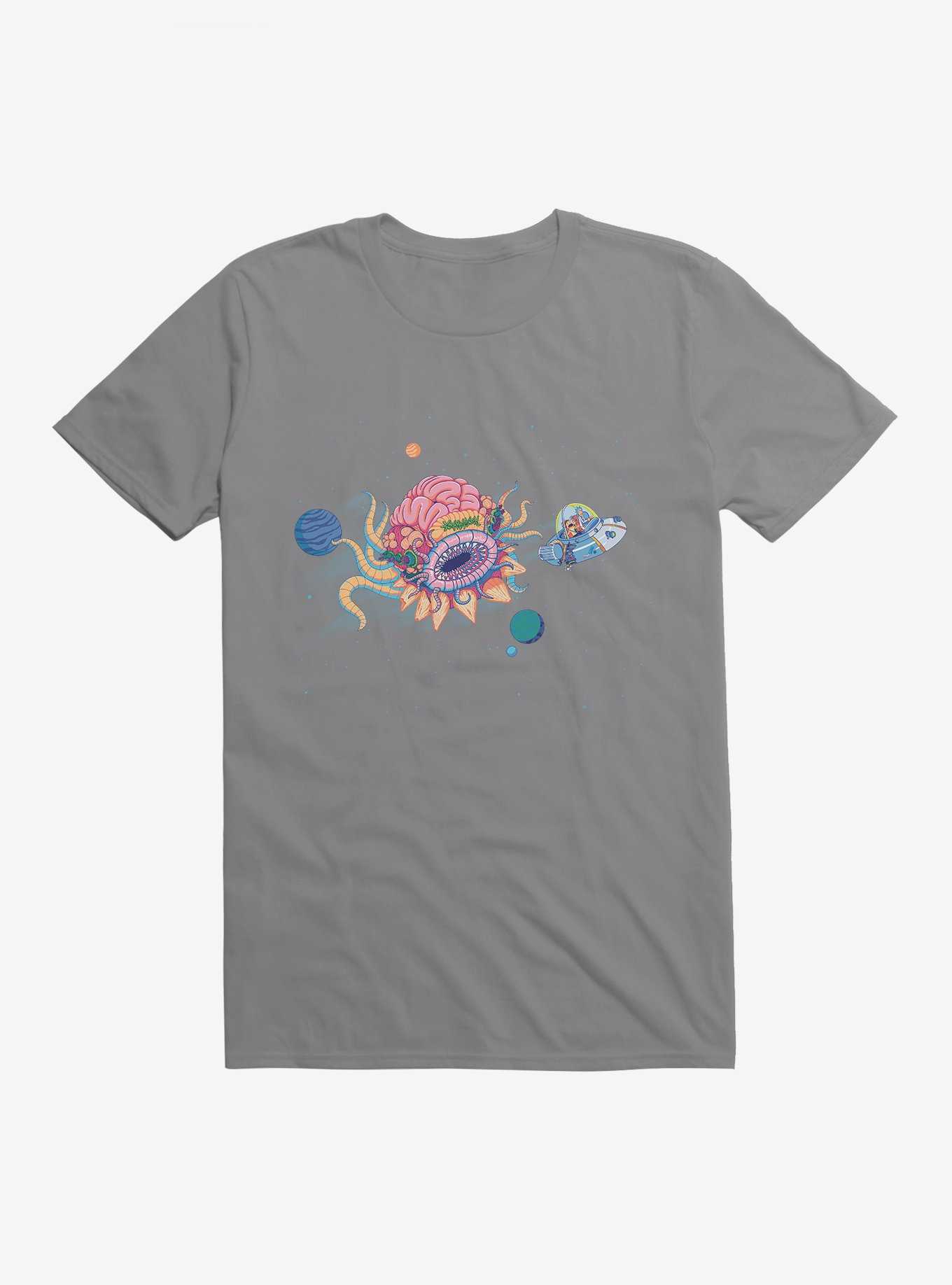 Rick And Morty Monster Chase T-Shirt, STORM GREY, hi-res