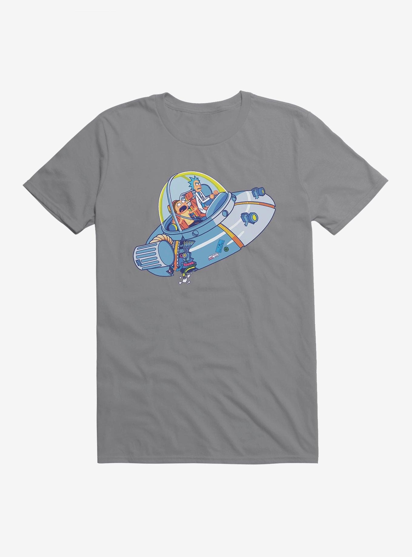Rick And Morty UFO T-Shirt, STORM GREY, hi-res