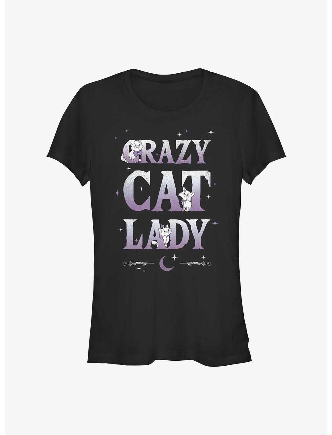 Disney The Aristocats Crazy Cat Lady Girls T-Shirt, BLACK, hi-res
