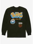 One Piece Straw Hat Crew Mixed Font Long Sleeve T-Shirt - BoxLunch Exclusive , DARK GREEN, hi-res