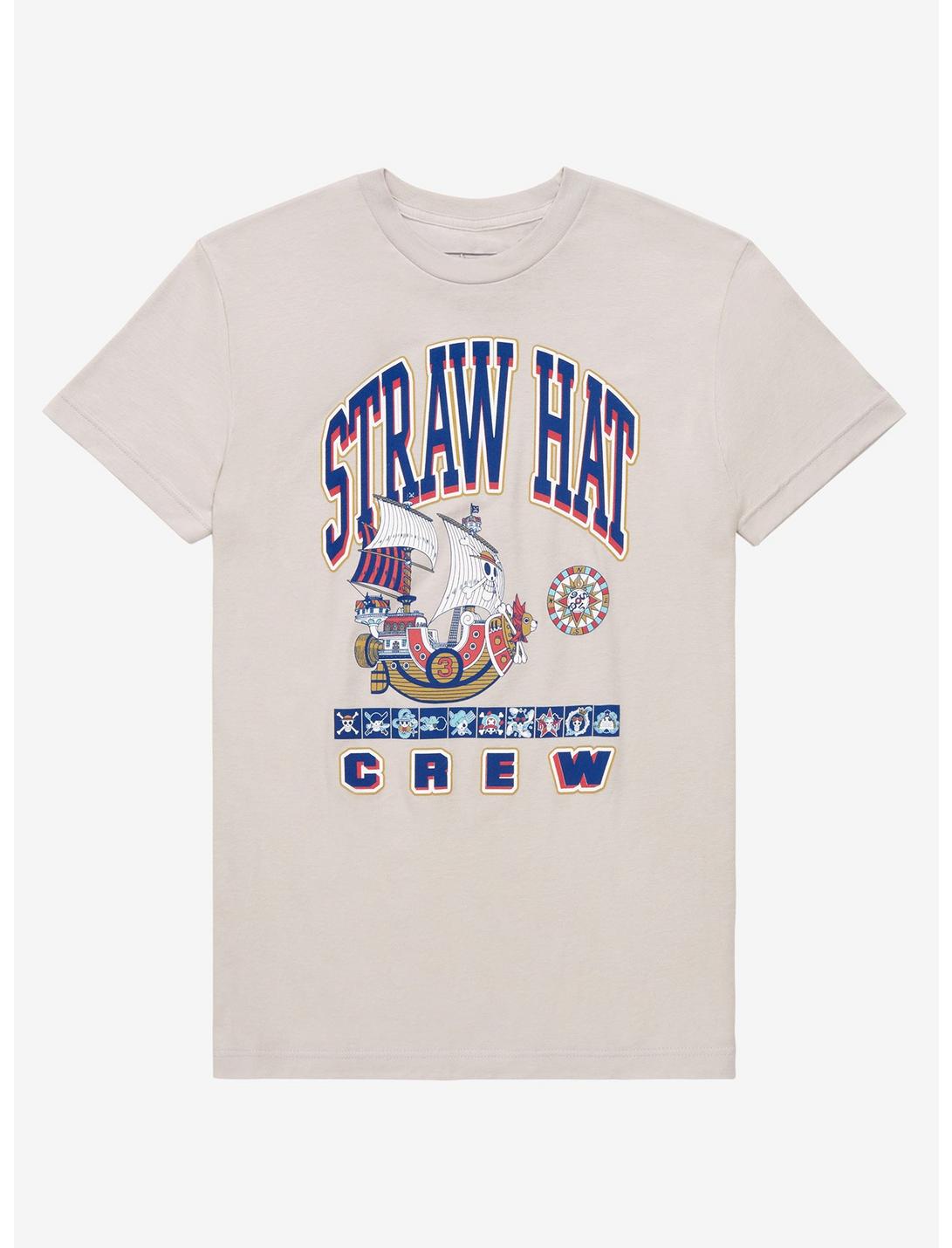 One Piece Straw Hat Crew Thousand Sunny T-Shirt - BoxLunch Exclusive, SILVER, hi-res