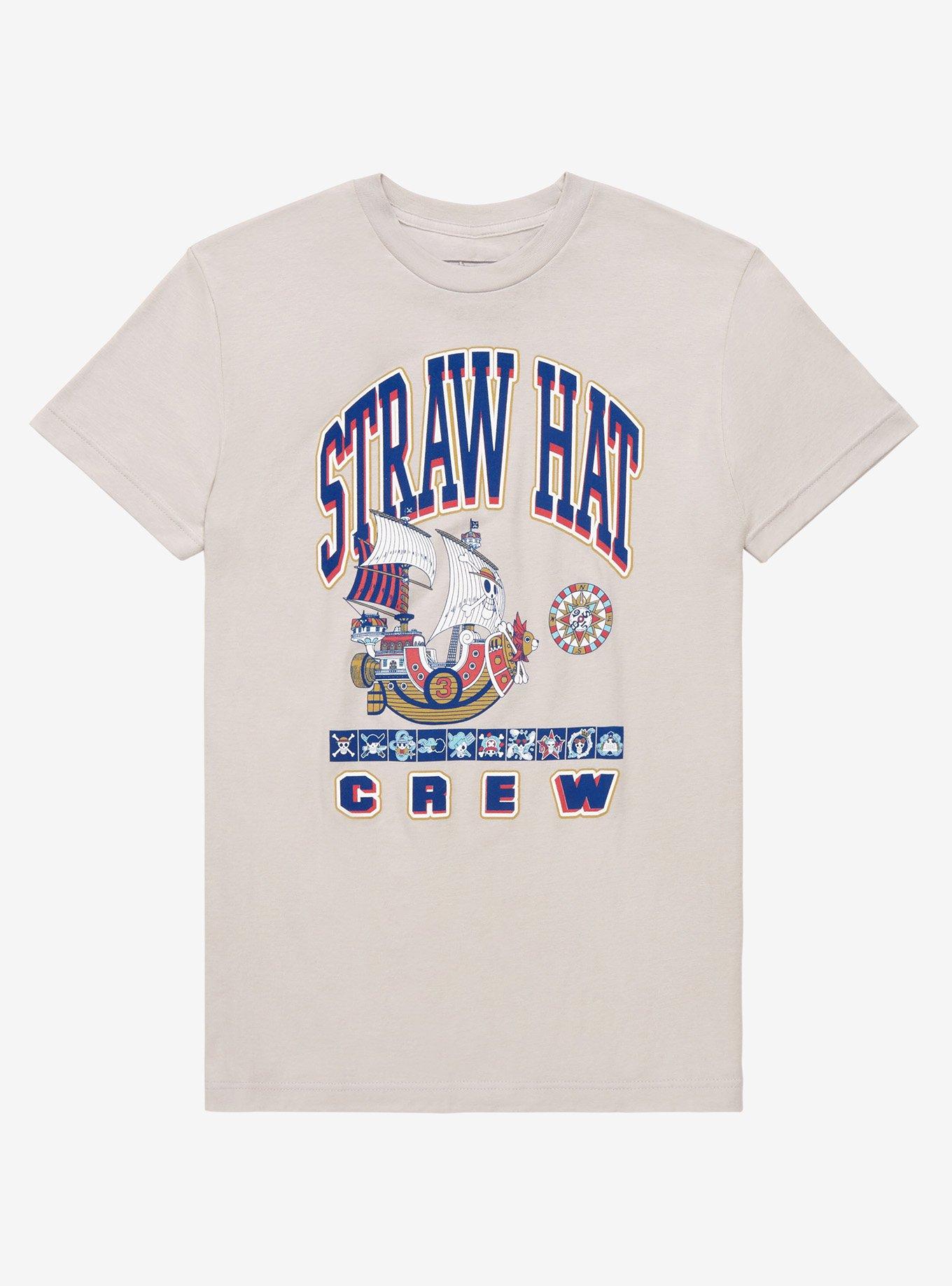 One Piece Straw Hat Crew Thousand Sunny T-Shirt - BoxLunch Exclusive, SILVER, hi-res