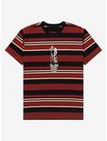 Disney The Nightmare Before Christmas Jack Skellington & Sally Striped T-Shirt - BoxLunch Exclusive, BLACK, hi-res