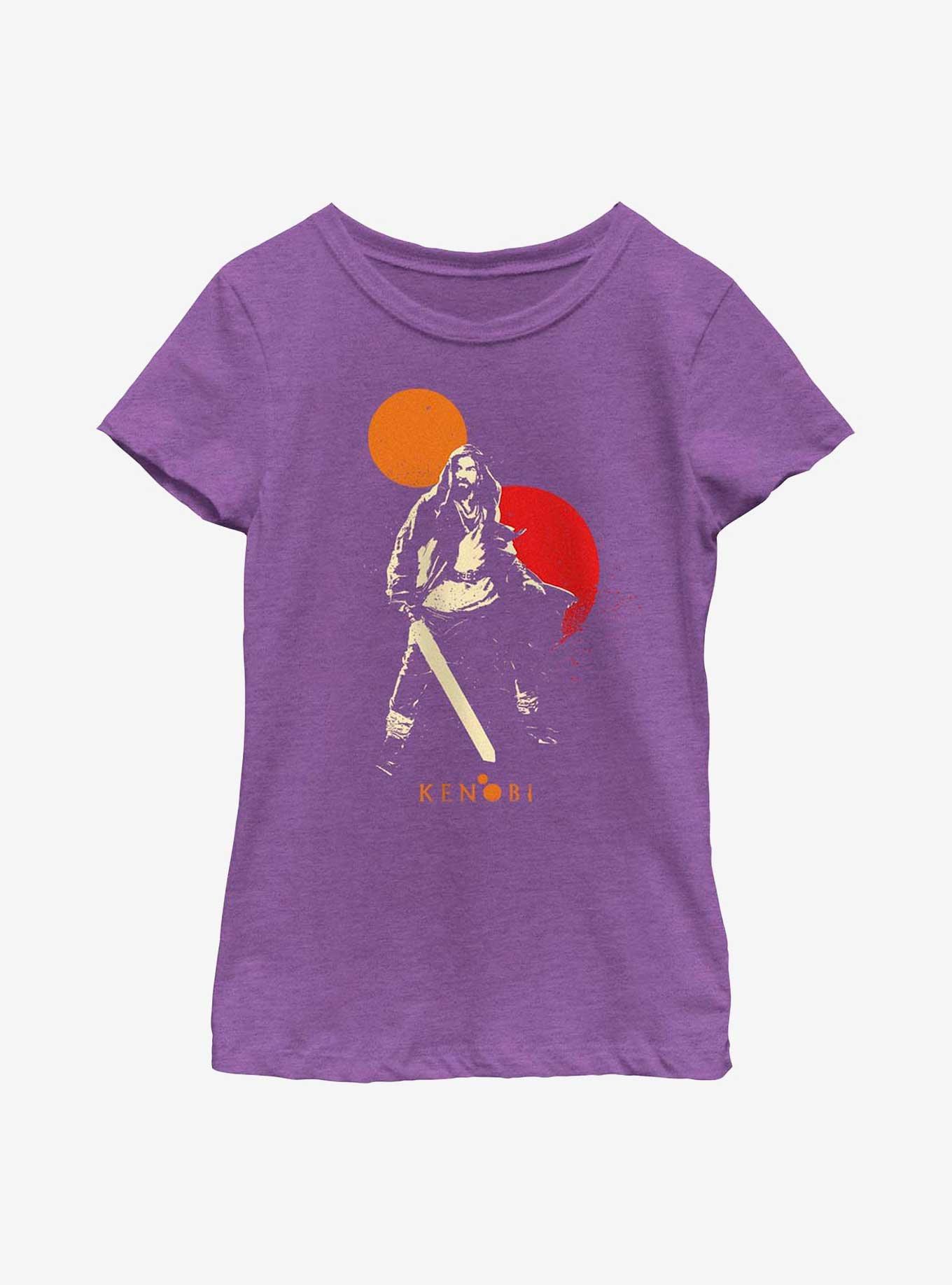 Star Wars Obi-Wan Kenobi Double Suns Hero Youth Girls T-Shirt, PURPLE BERRY, hi-res